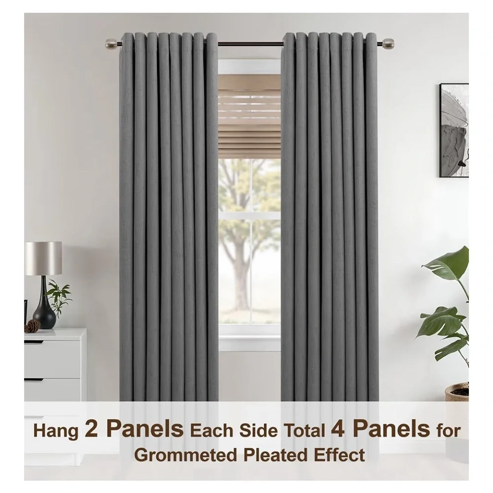 Elegant Gray Blackout Curtains 057